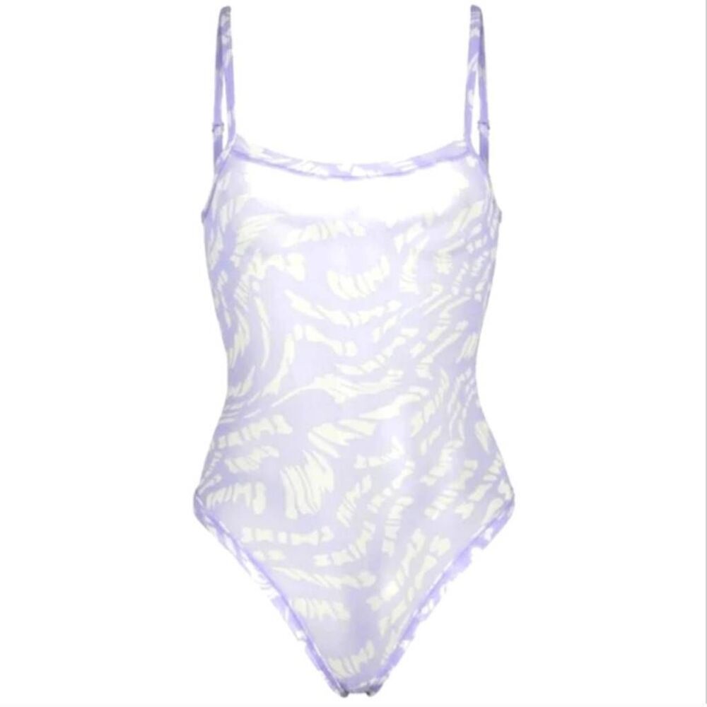 NWT Skims Lilac Swirl Sheer Bodysuit